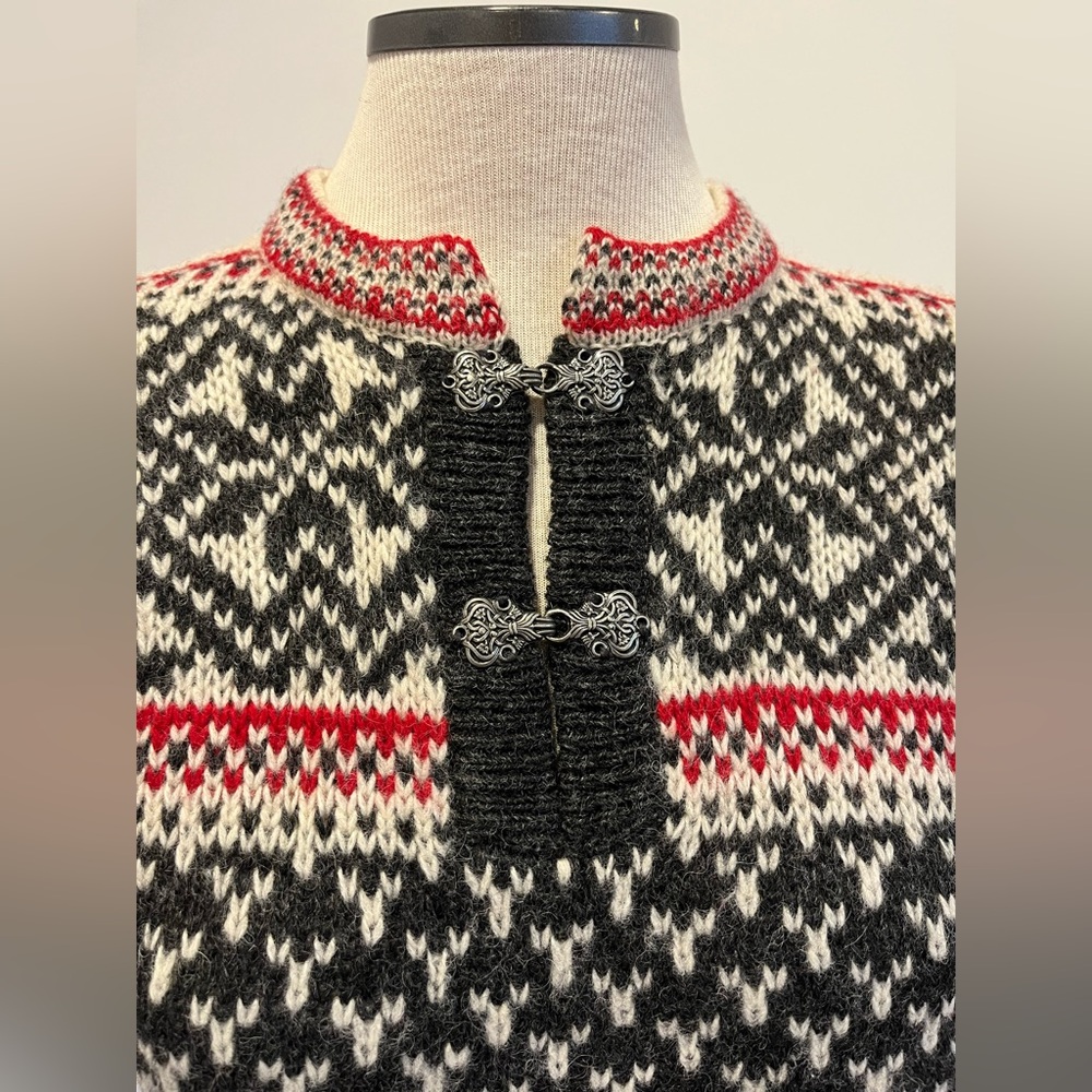 Vintage Bosselini Sport Wool Sweater Retro Alpine Knitwear Nordic Après-Ski s - Picture 3 of 10